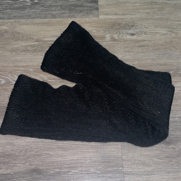 $5 or FREE with purchase! Black Crochet Infinity Scarf - Picture 2 of 3